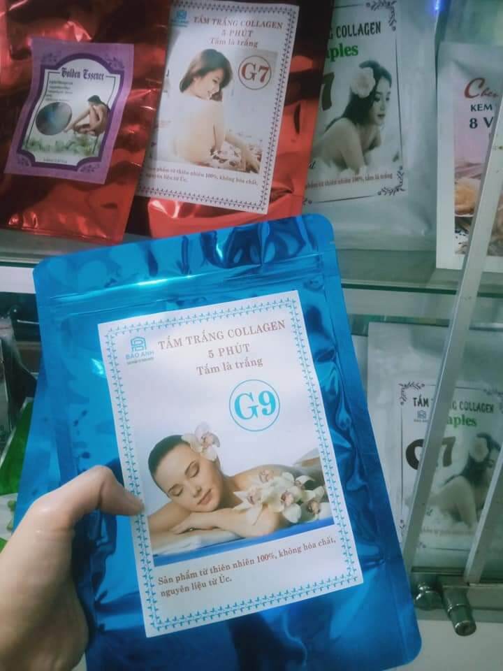 combo 6 gói tắm trắng collagen G9