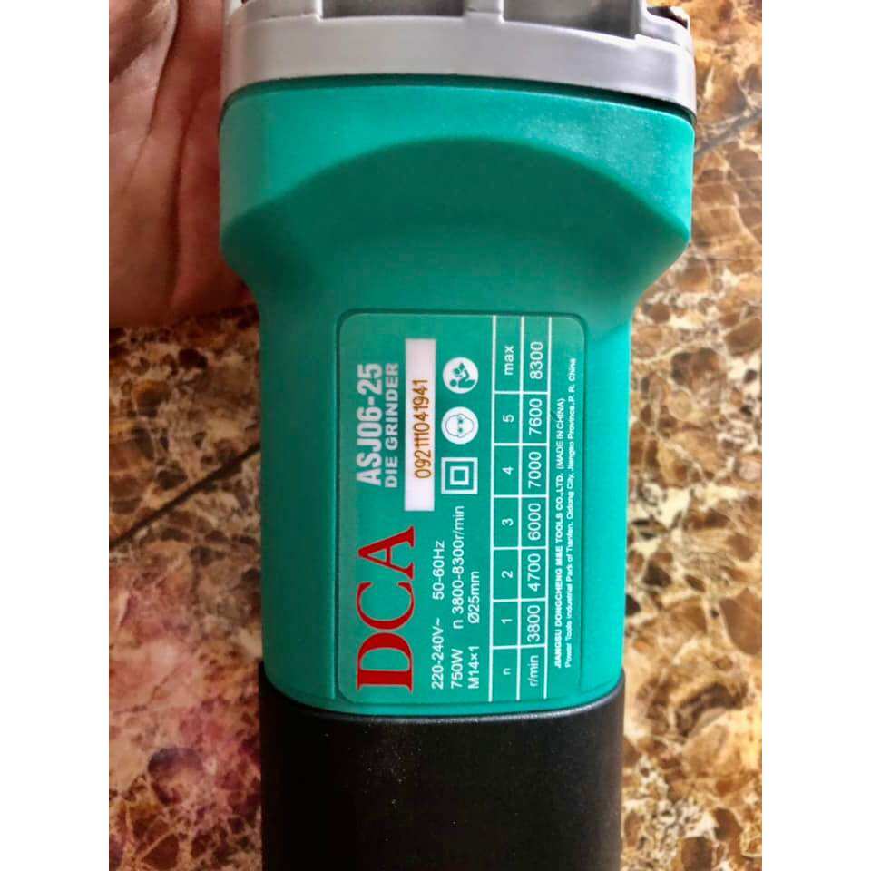 Máy quật chà nhám DCA ASJ06-25 750W - Máy mài khuôn mài thẳng mẫu cầm tay DCA có chỉnh tốc
