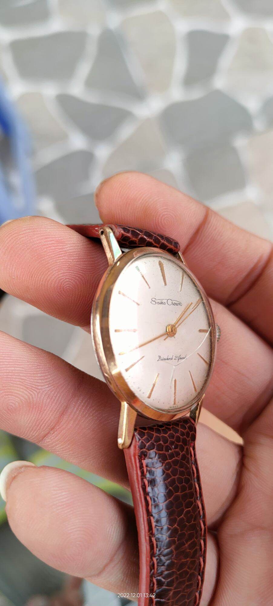 Seiko Crown cơ cót Cổ 21 Jewels