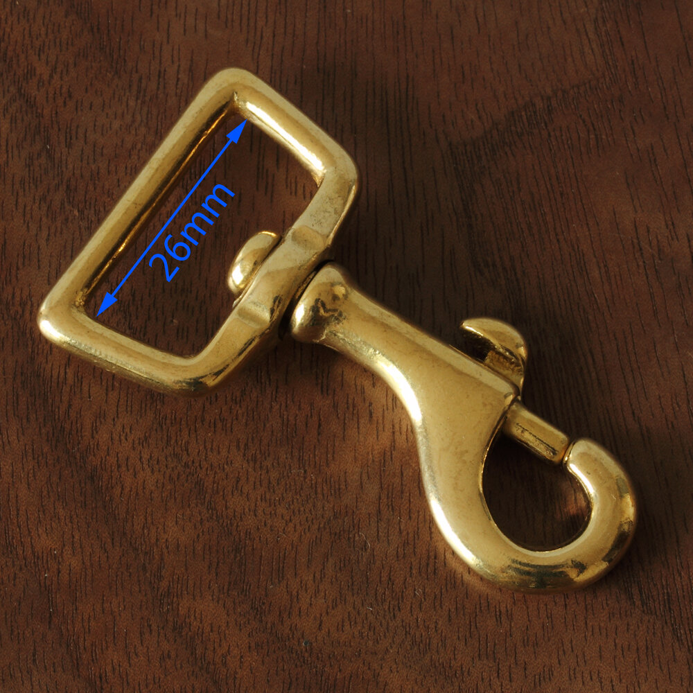 Taiwan Import Fine Copper Hooks Bag Buckle Brass Hook Square Tail Dog Buckle Keychain Handmade Leather Goods Hardware Accessories