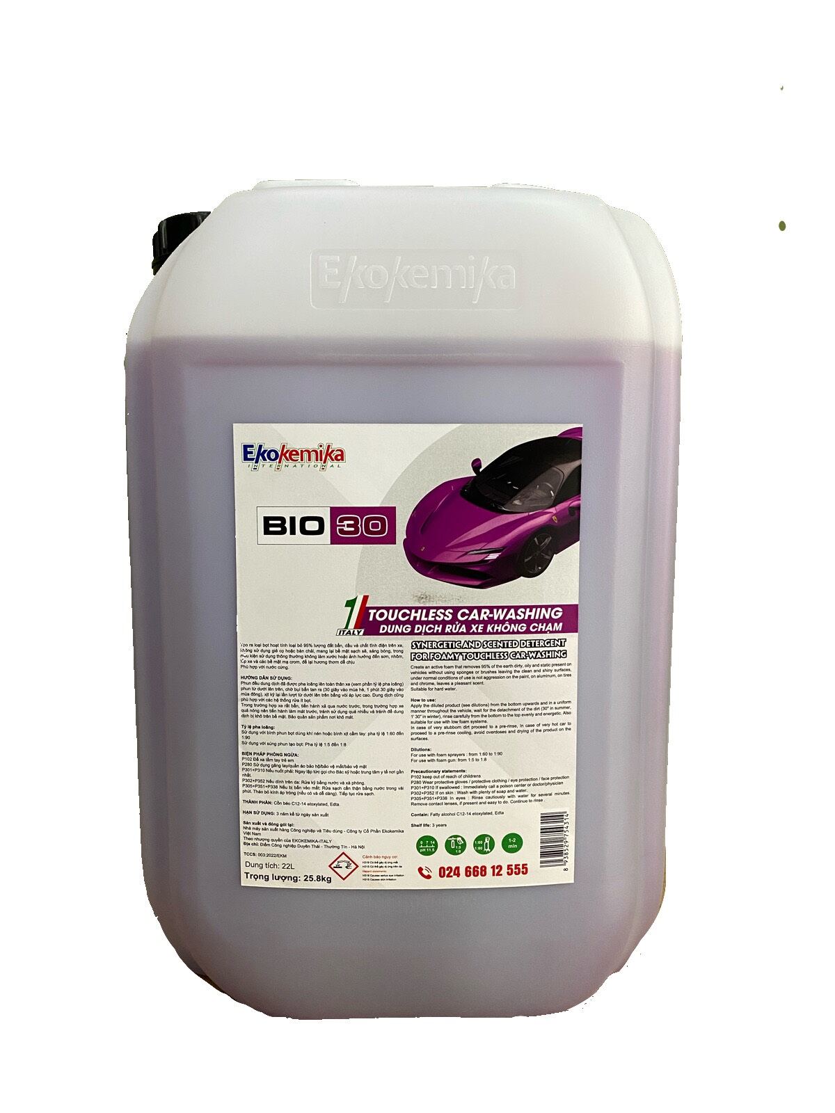 Dung Dịch Rửa Xe Không Chạm Ekokemika BIO 30 - 22L
