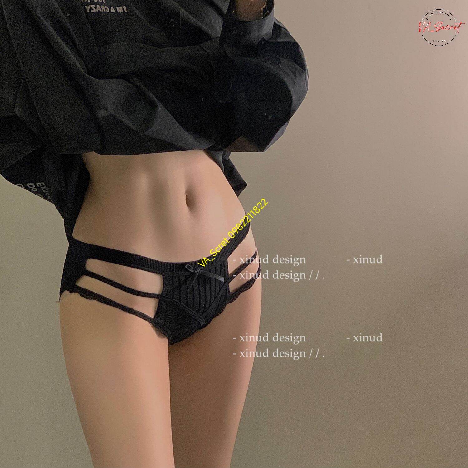 Quần lót ren thun lưới phối dây 3032 free ship 50k quần lót