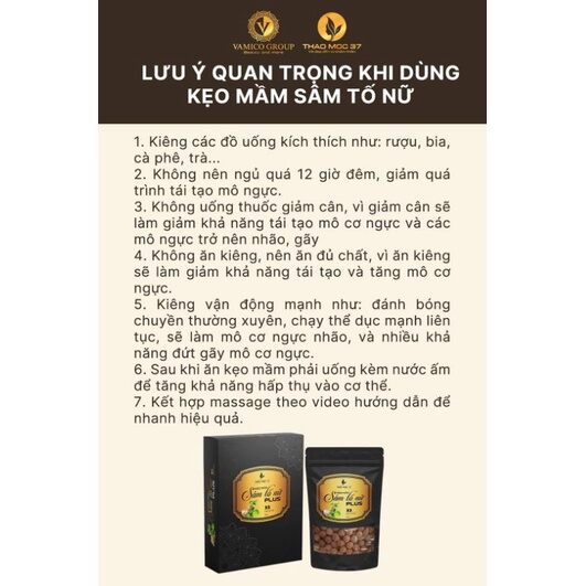 Kẹo mầm sâm tố nữ Thảo Mộc 37