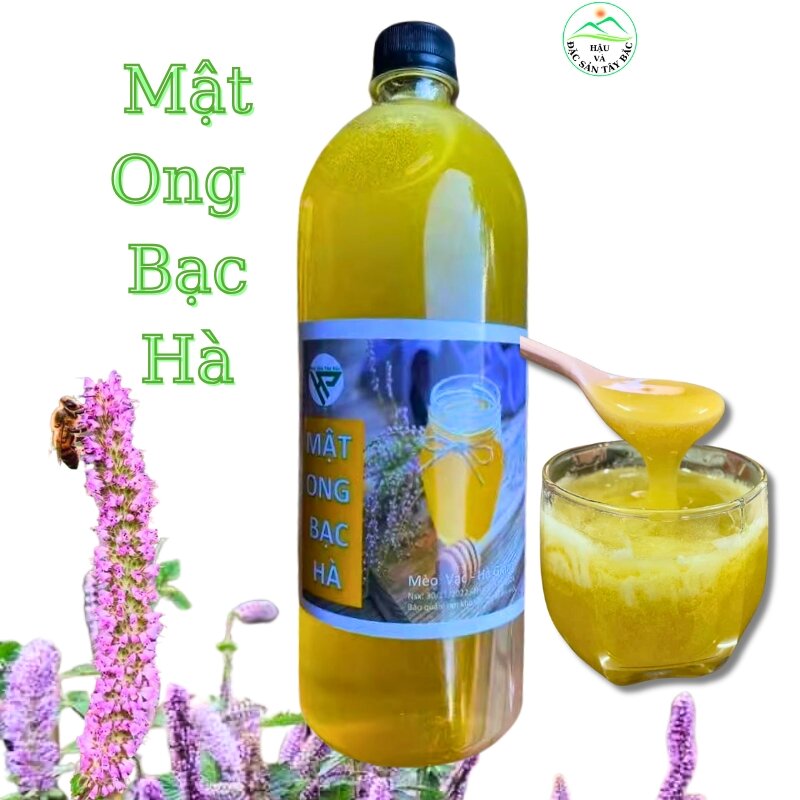 500ML Mật Ong Bạc Hà Nguyên Chất Cao Nguyên Đá Hà Giang - Mật Ong Hoa Bạc Hà nguyên chất - PREMIUM MINT BLOSSOM HONEY