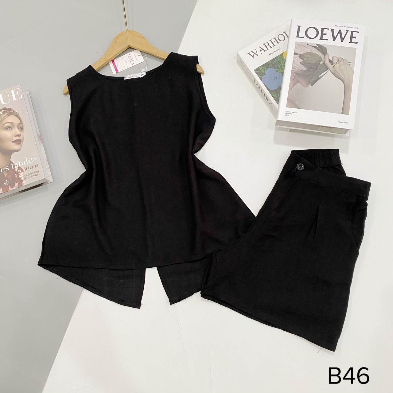 [freeship] có size 40-70kg Bộ đũi nữ bộ đùi áo sát nách xinh set bộ đũi đi biển áo sát nách quần ngắ