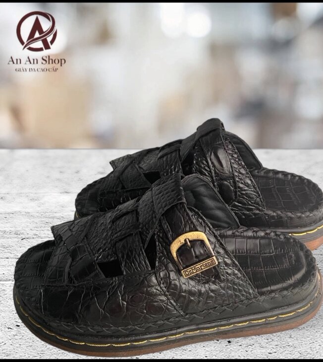 Doctor Men's Slippers in Genuine Crocodile Leather