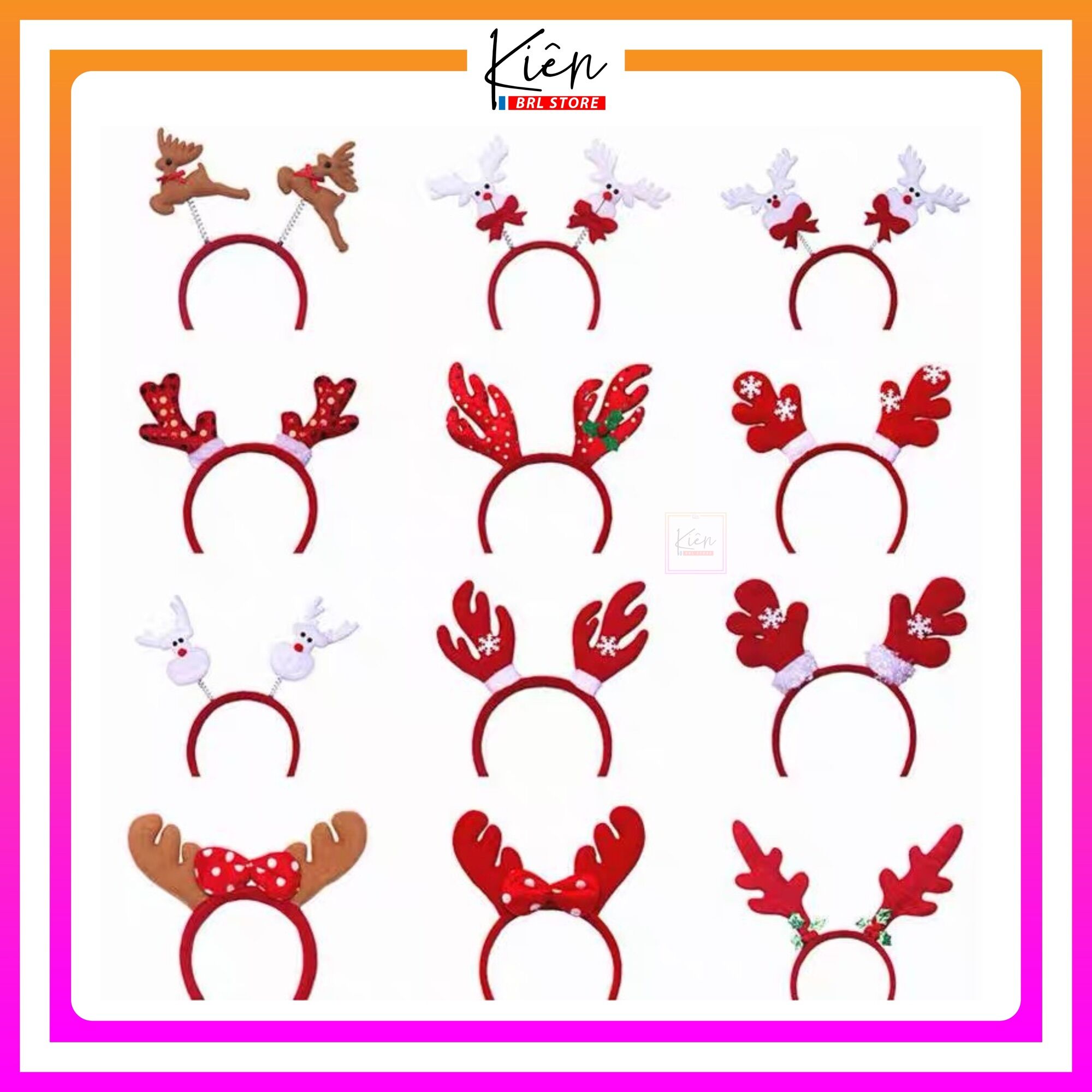 Xả Kho - Bờm Noel Cho Bé,Cài Tóc Noel Siêu Ngộ Nghĩnh ,Dễ Thương (Hàng Loại Đẹp)