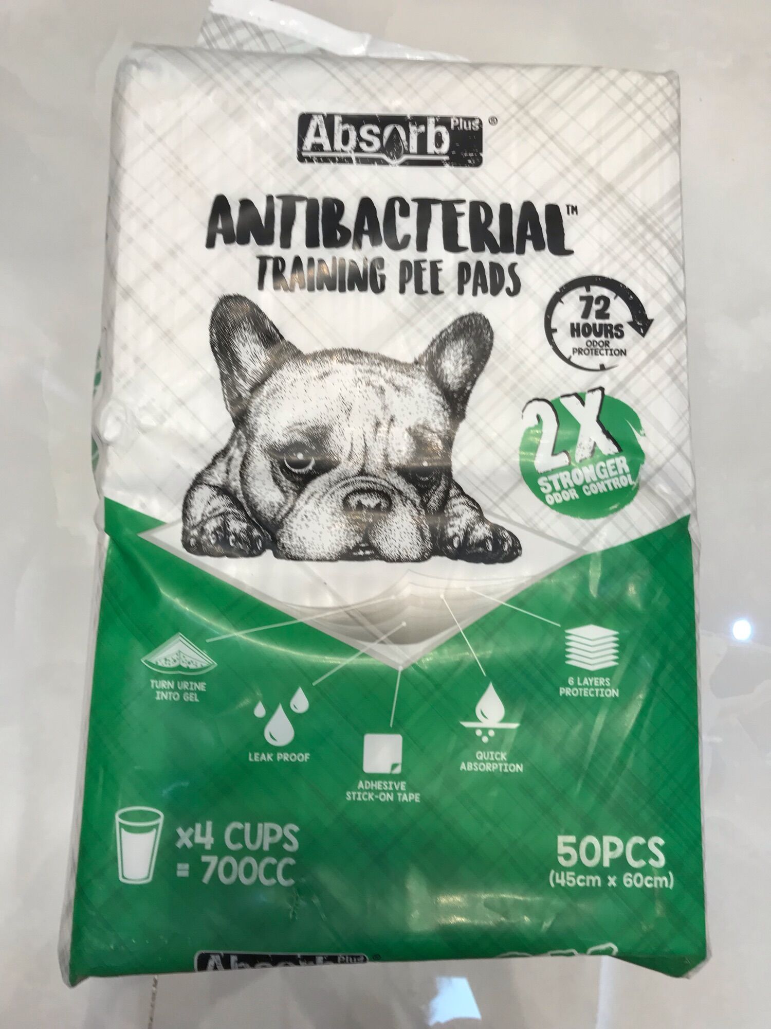 [HCM]Miếng lót vệ sinh Absord antibacterial training pee pad màu xanh, gói 50 miềng