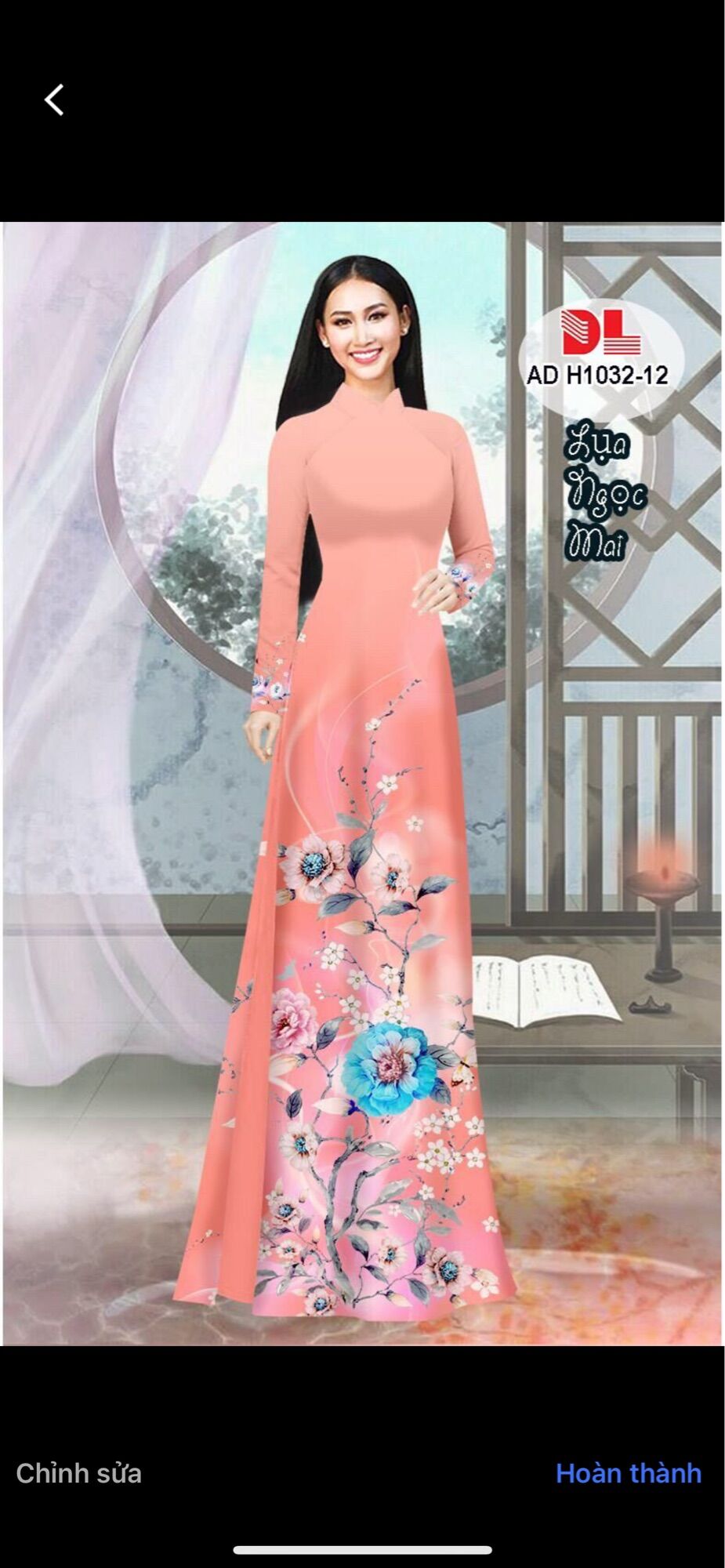 Vải áo dài in hoa 3D