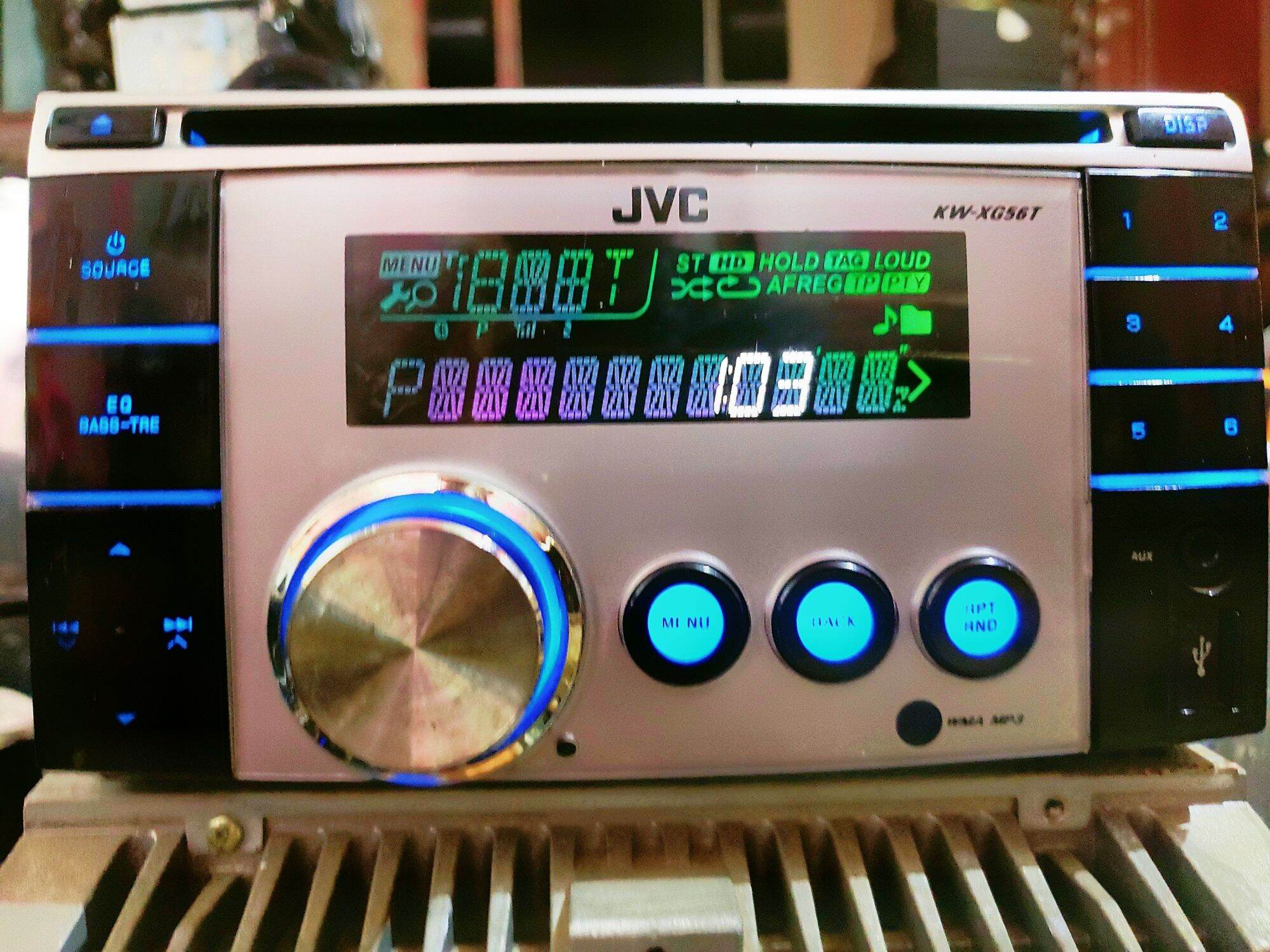 Đầu cd aux usb tháo xe inova : hãng jvc kw gx56t