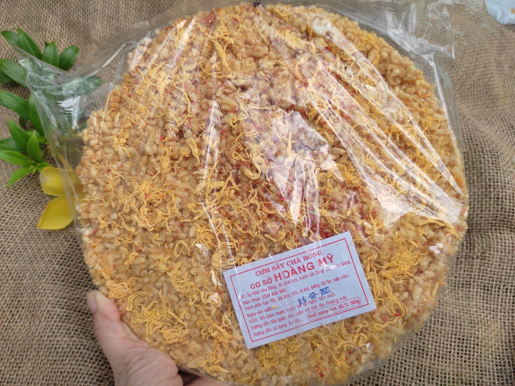 Cơm sấy chà bông sốt mắm ớt size 25cm 300g (Cơm sấy giòn ít dầu không phải chiên)