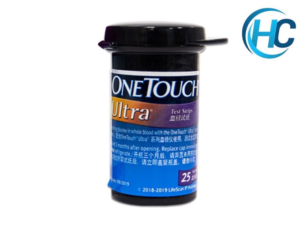 [CHÍNH HÃNG] Que thử đường huyết OneTouch Ultra (Hộp 25 que)