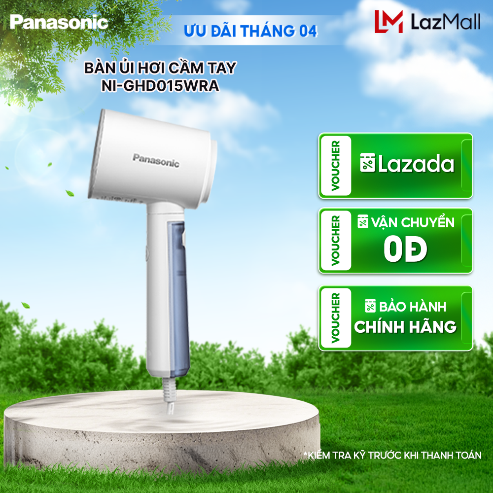 Bàn ủi hơi cầm tay Panasonic NI-GHD015WRA - 1300W - Hàng chính hãng