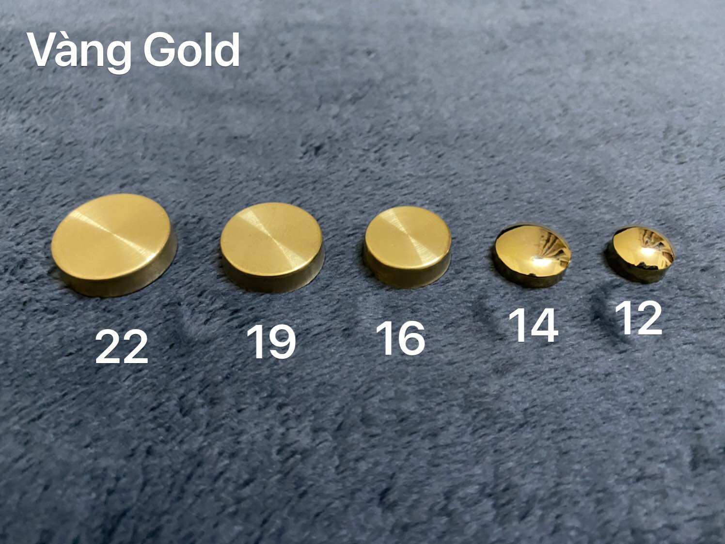 Combo 50/100 chụp vít 22mm vàng  Gold cao cấp