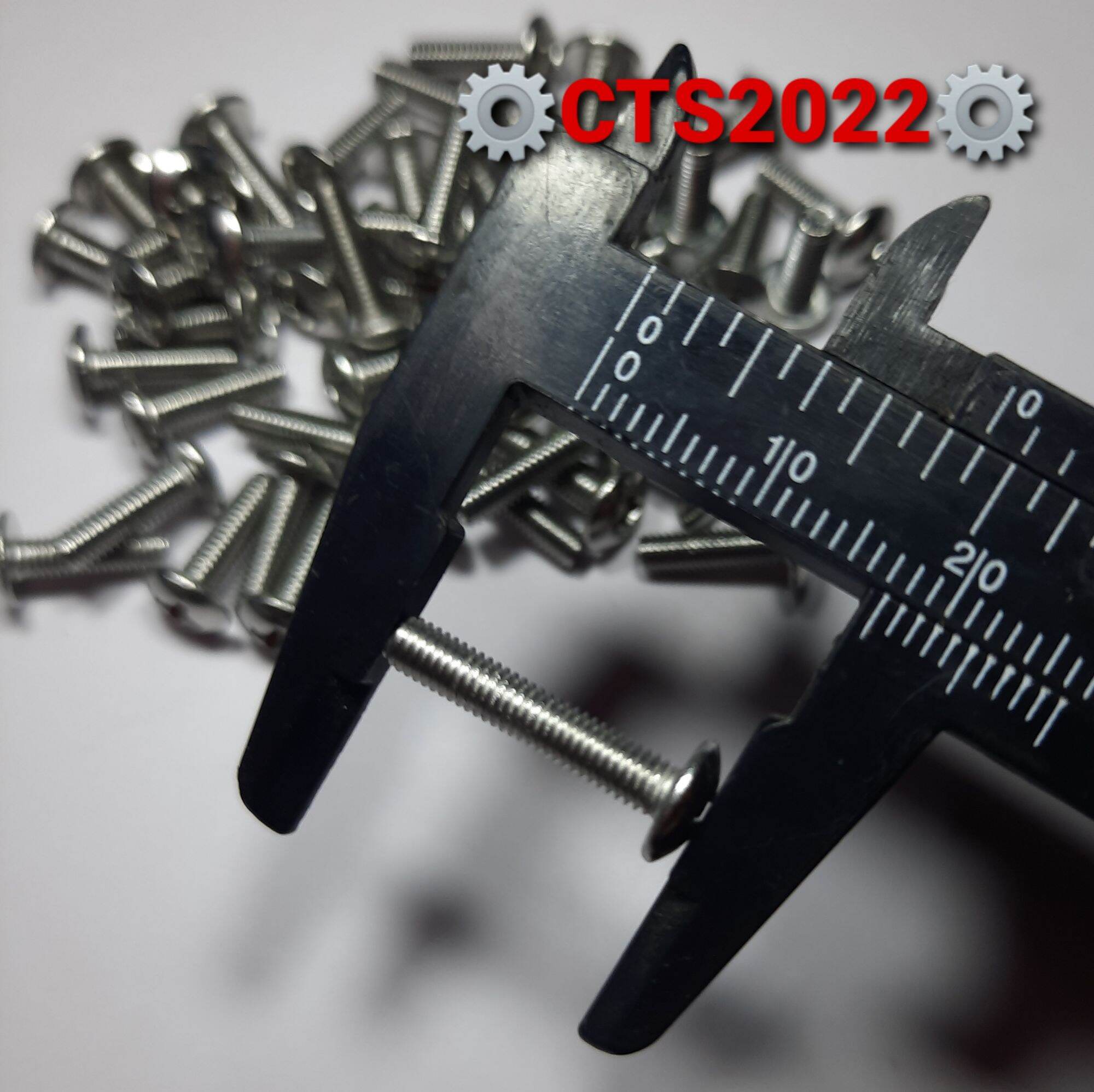 Bulông dù m3 inox 304 đầu vít