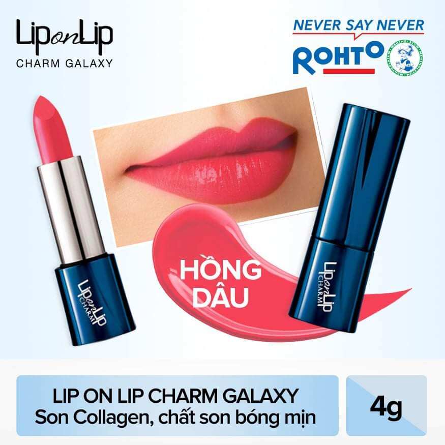 Son Lip on Lip Charm Galaxy Màu Hồng Dâu