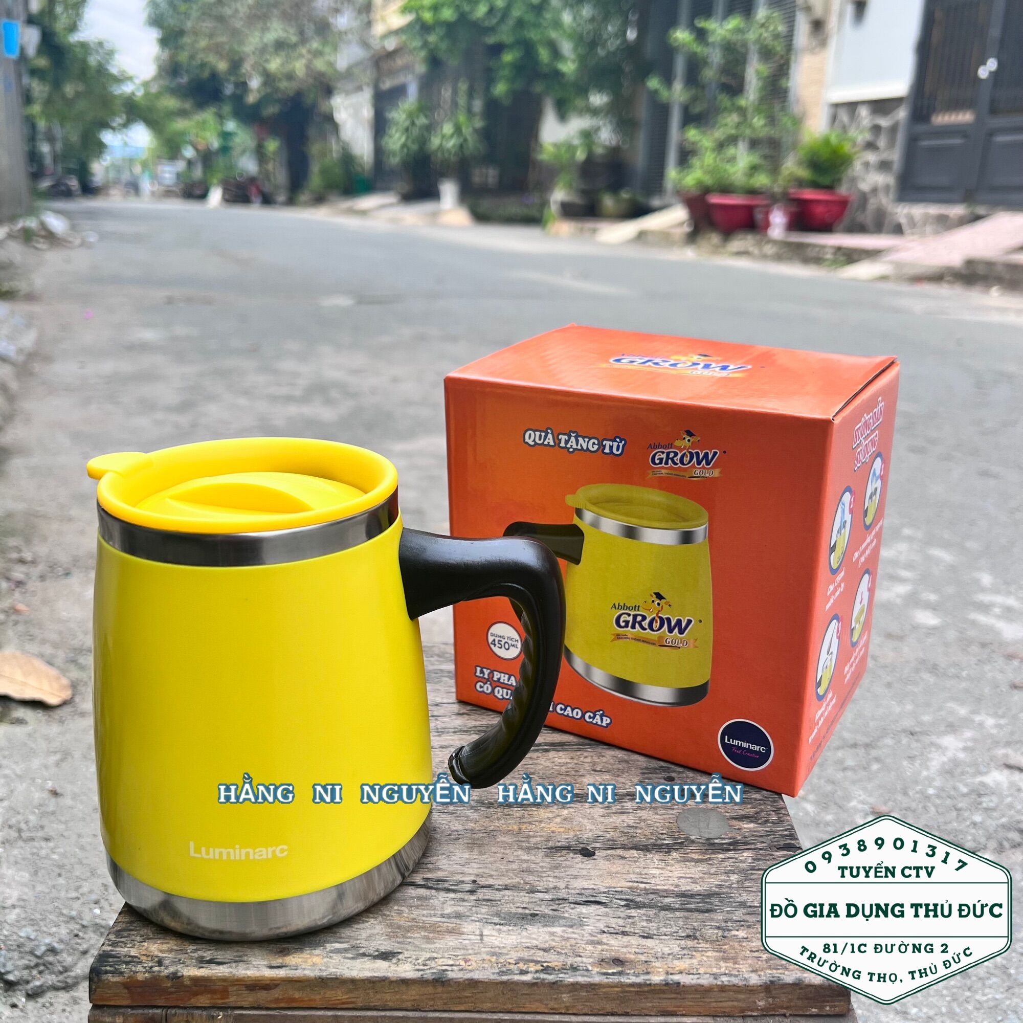 Ca inox cách nhiệt Luminarc 450ml (Lưu ý ko phải ca giữ nhiệt ạ)