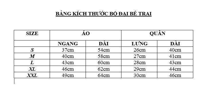 Bộ Thun Bé Trai Quần In Hoạ Tiết Có Túi 2 Bên (24-60kg)