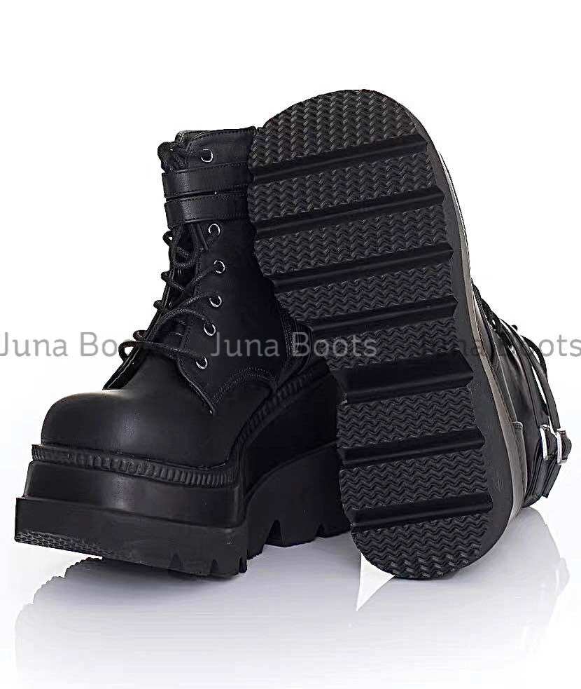 Giày Boots Đế Bánh Mì Cao Hách Dáng - Giày Bốt Harajuka Rock Dark [ Hàng Loại 1 ]