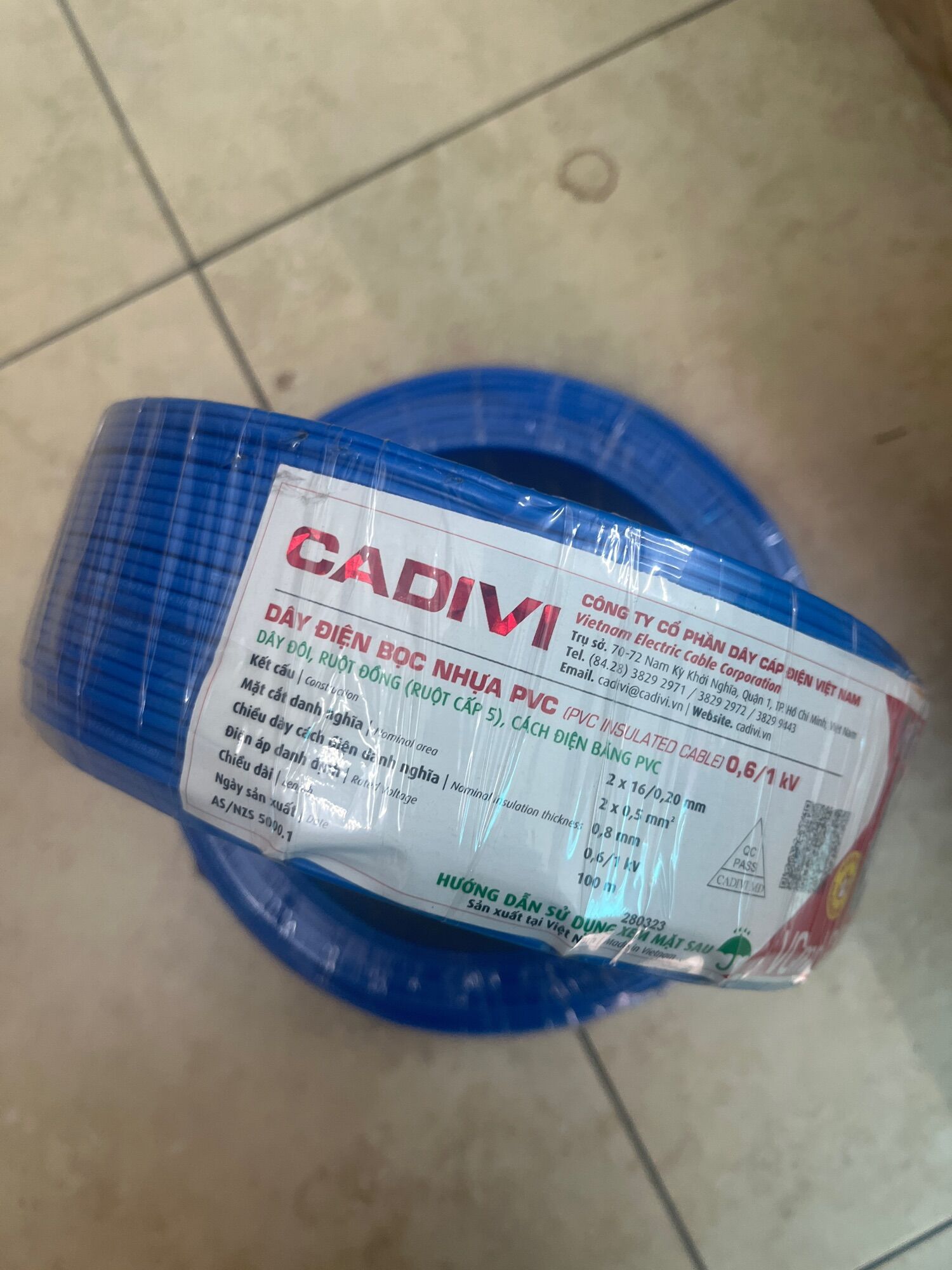 Dây điện đôi cadivi VCmd cuộn 100m