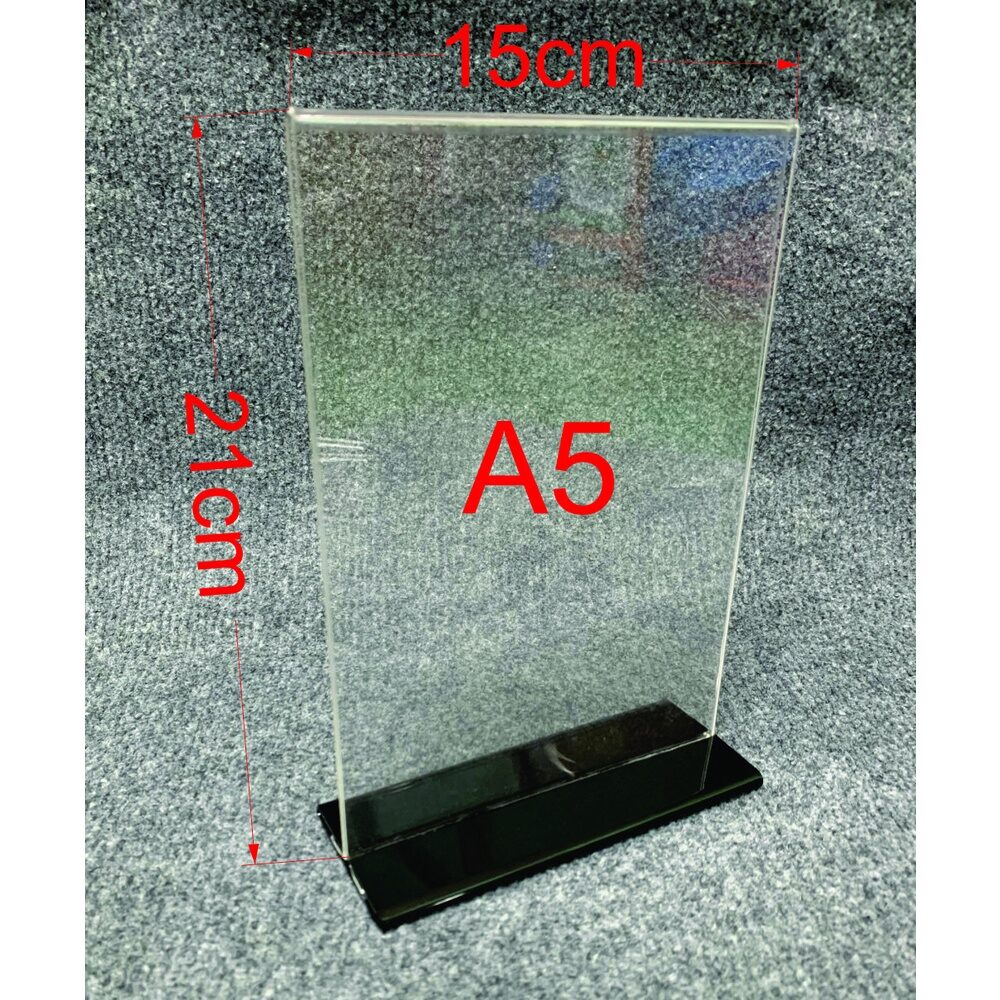Menu Mica/Kệ Mica A4, A5, A6 Chân Đế Lùa Hiển Thị 2 Mặt