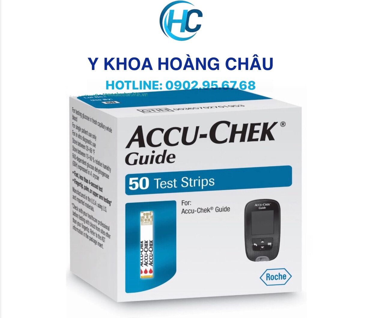 CHÍNH HÃNG Que thử đường huyết Accu-Chek Guide Hộp 25-50 que