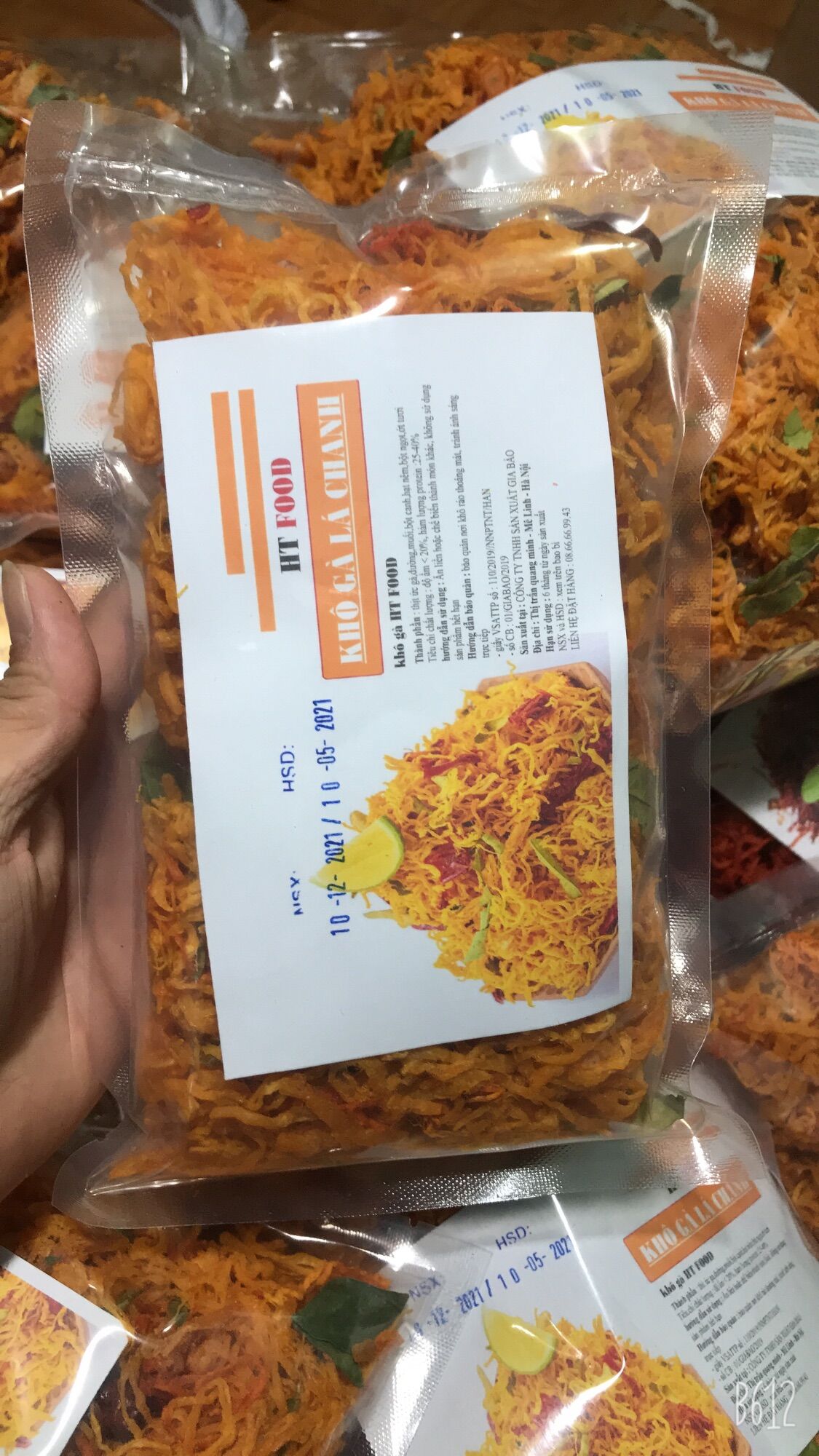 1kg khô gà lá chanh siêu ngon