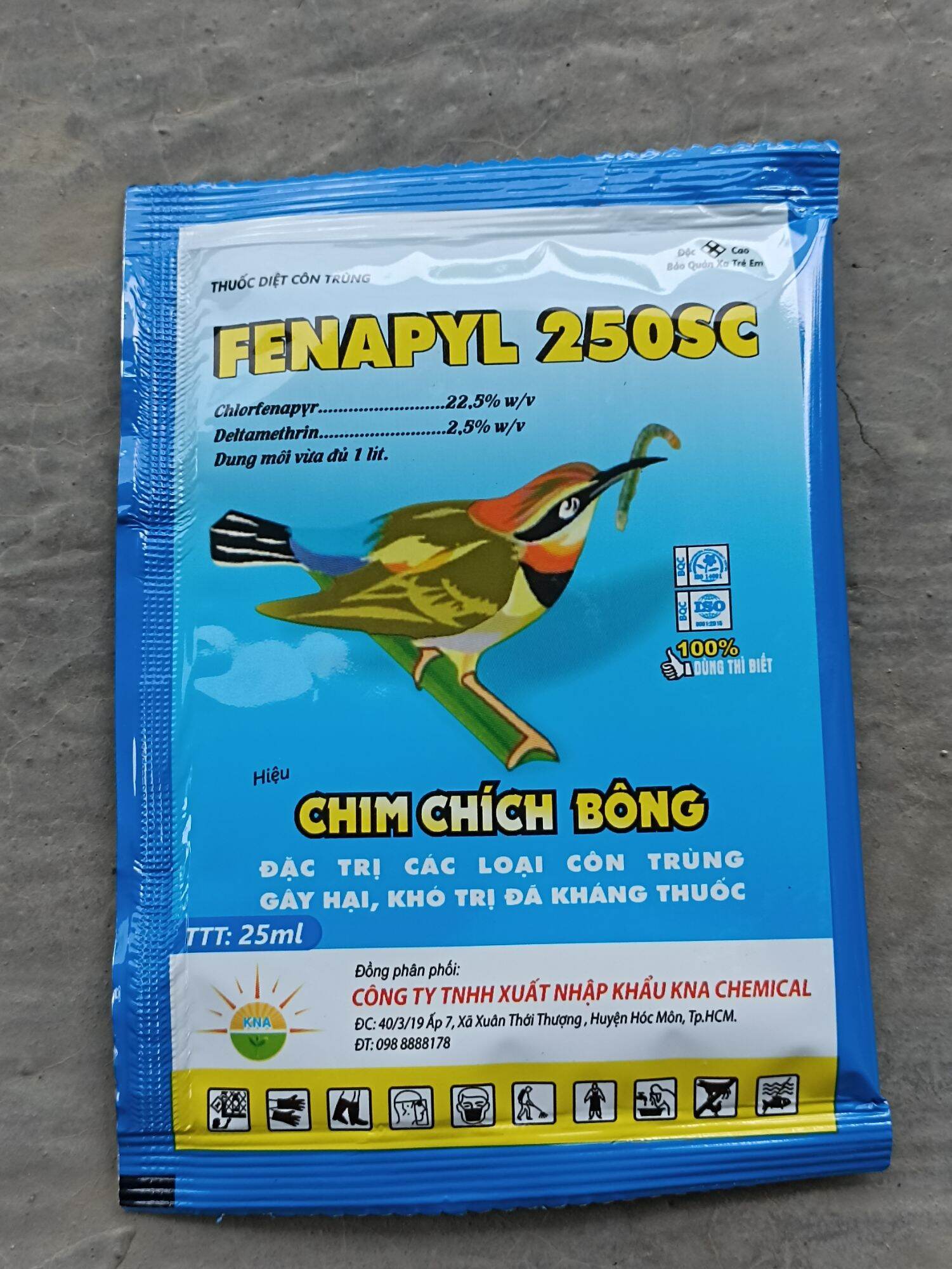 Thuốc trừ sâu kháng Chim chích bông diệt sạch chết nhanh sâu tơ sấu cuốn lá sâu keo sâu phao sâu đục trái sâu đục thân gói 25ml