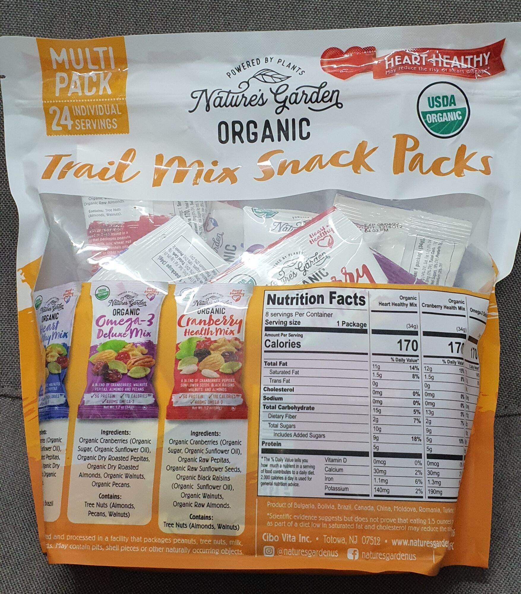 Hạt tổng hợp Trail mix snack Packs