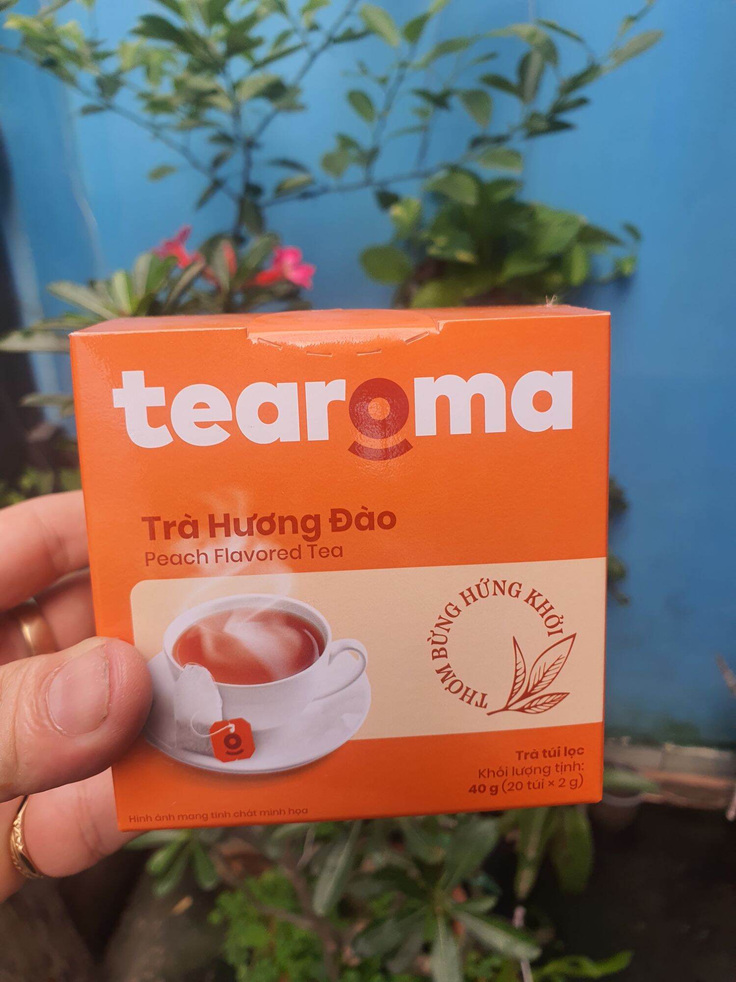 Trà túi lọc Hương Đào Tearoma (20 túi x 2g)