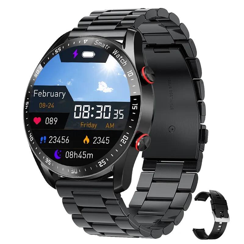 ECG + PPG Bluetooth cuộc gọi thông minh đồng hồ nam sức khỏe tim tỷ lệ huyết áp thể dục thể thao đồng hồ người đàn ông thể thao không thấm nước SmartWatch