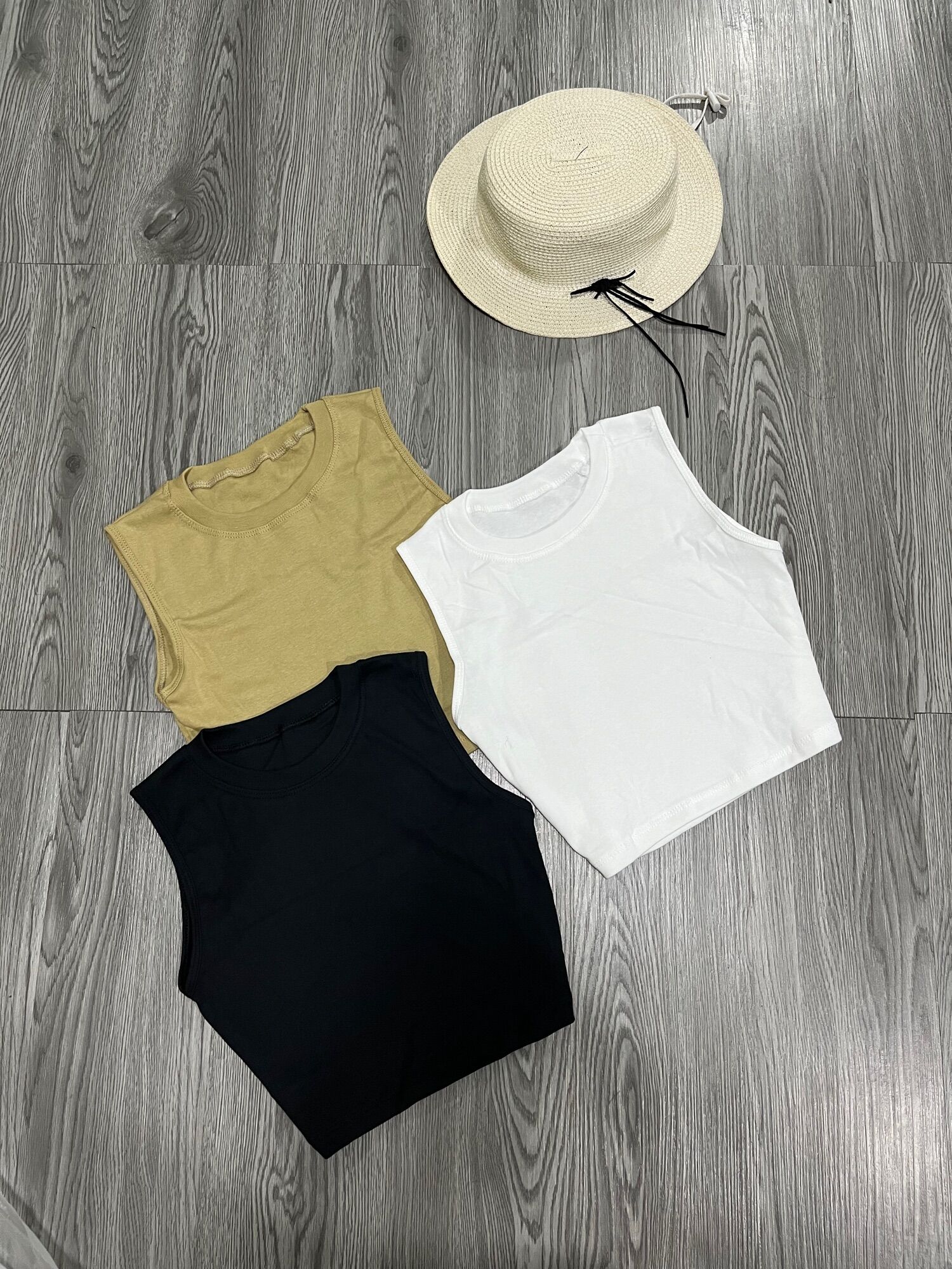 Áo ba lỗ dáng croptop kèm ảnh thật B3