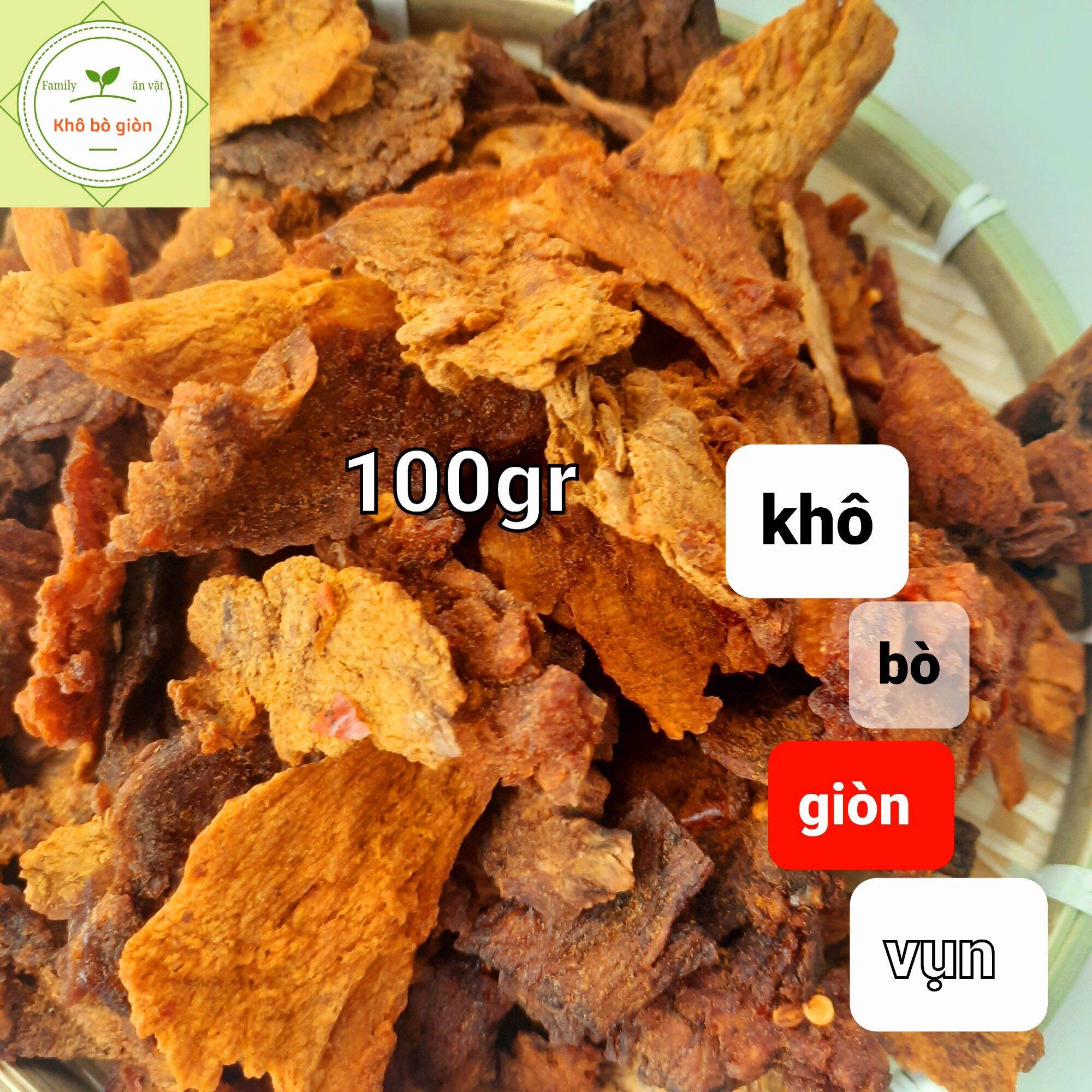 Khô bò giòn hồng ngự - túi zip 100gr - loại ngon chuẩn vị bò 👌