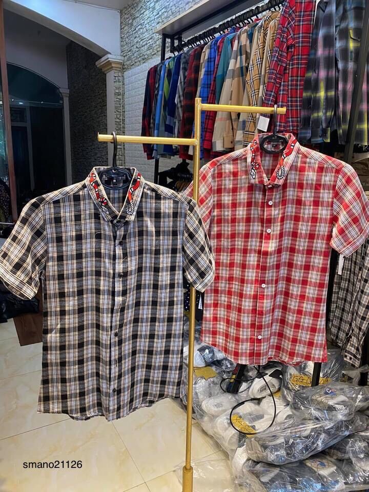 💥𝐇𝐎𝐓 𝐒𝐀𝐋𝐄💥sơmi gc - sơmi nam cộc tay caro hàng cao cấp có sẵn !!