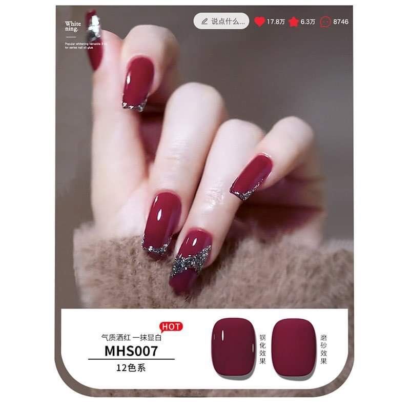 Sơn gel tone đỏ MHS, chất sơn đặc mướt (MUA 10CHAI TẶNG 1CHAI)