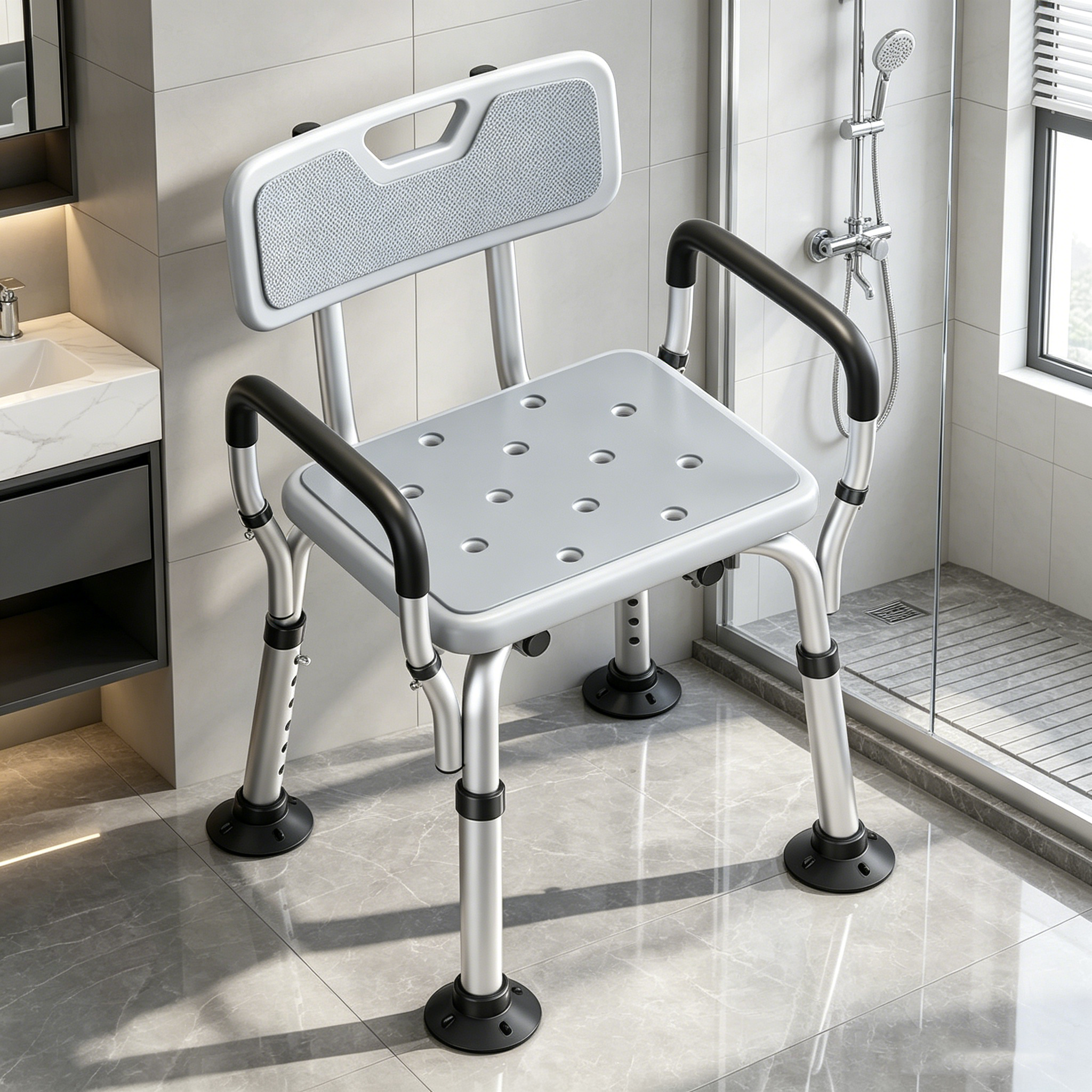 MMZECE | Slip-Resistant Anti-Fall Mobile Bath Chair