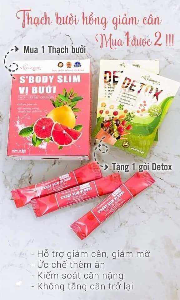 THẠCH BƯỞI HỖ TRỢ GIẢM CÂN NCOLLAGEN