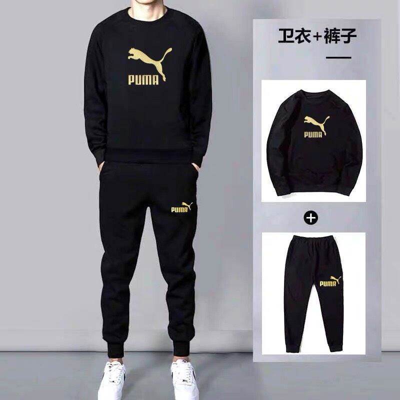 Bộ nỉ Puma nam decal nhũ vàng, decal siêu chất