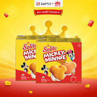 (Special Edition) Combo 2 Hộp Bánh Bông Lan Solite Phiên Bản Mickey Và Minnie Vị Vani & Dâu 300g