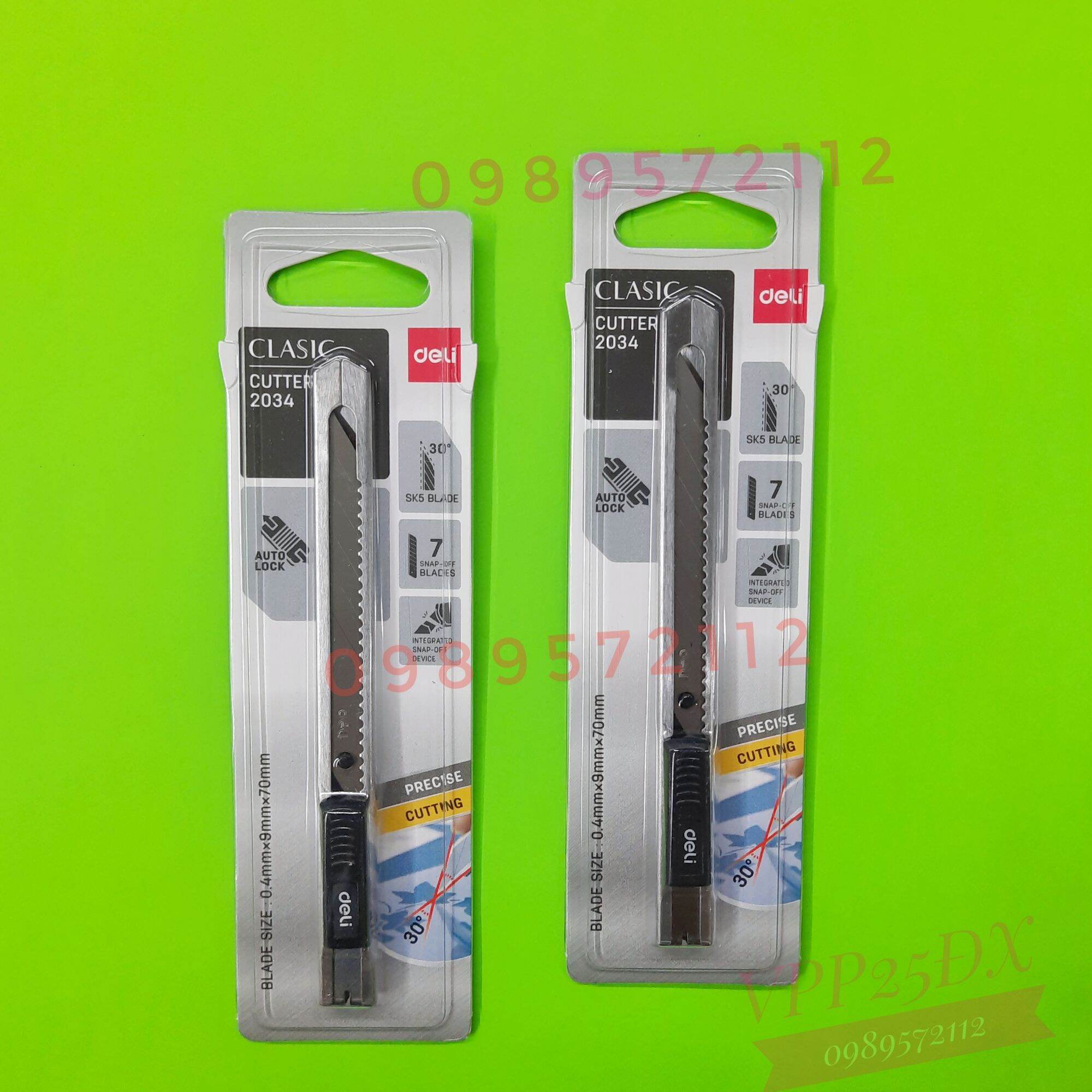 Combo 50 cái dao rọc giấy deli bé 2034 (9mm).
