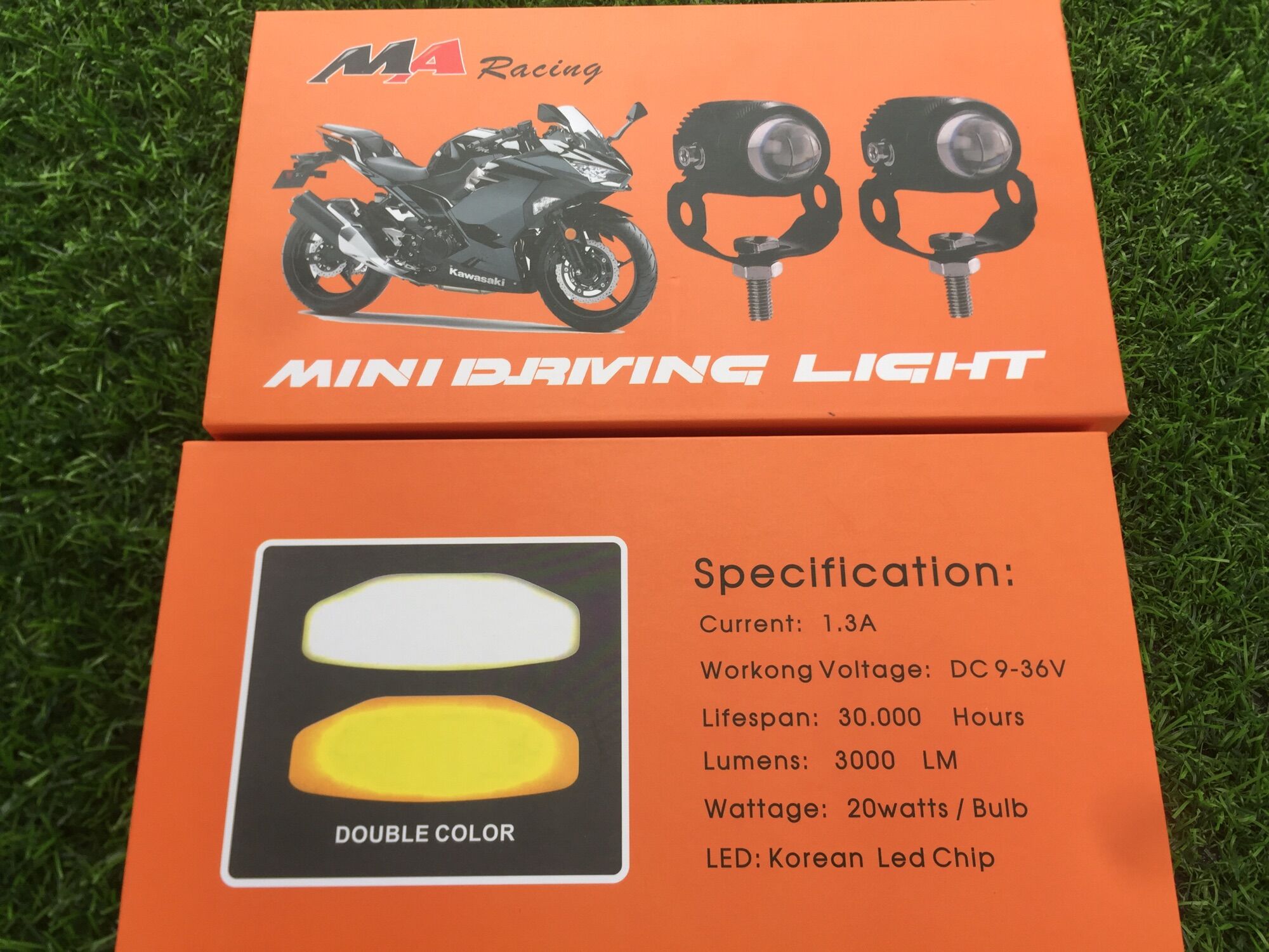 Trợ sáng mini 2 màu COS vàng Pha trắng MAracing 20w. (Giá 1 bóng).