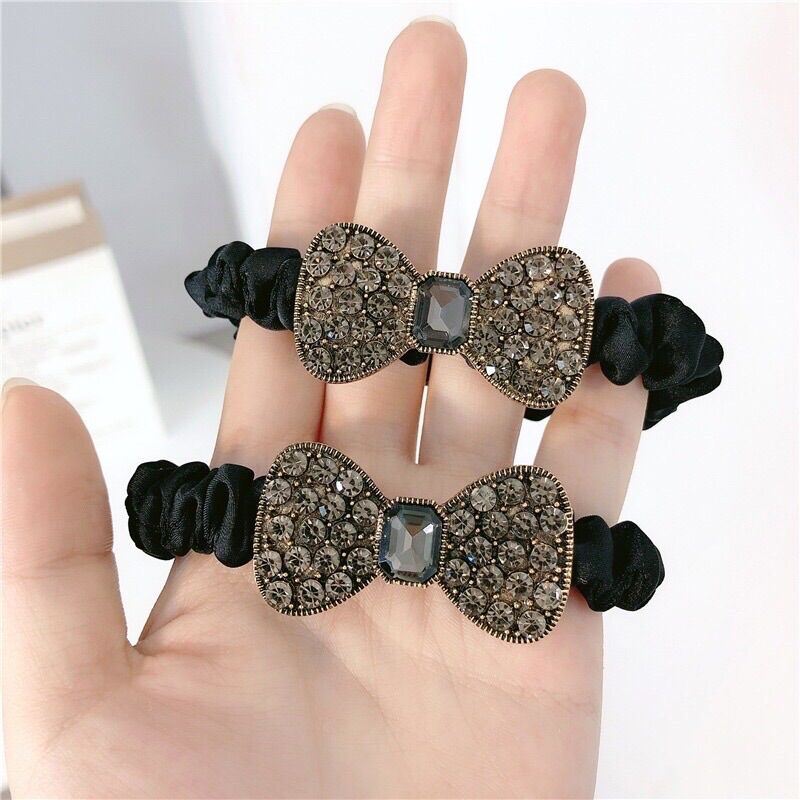 Cột tóc nơ đính đá sang trọng cho nữ