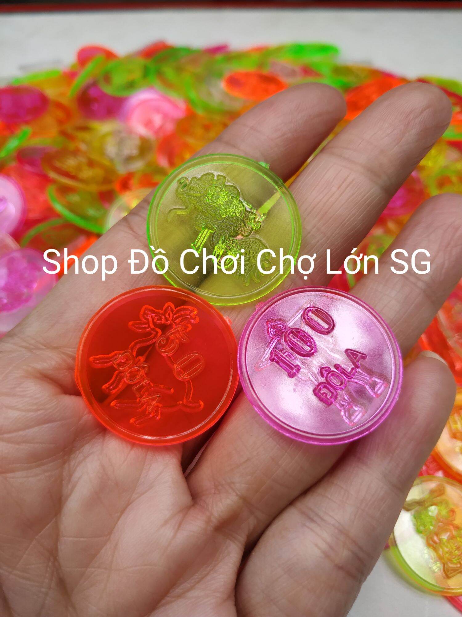 Đồ chơi đồng xu nhựa túi 100 gam