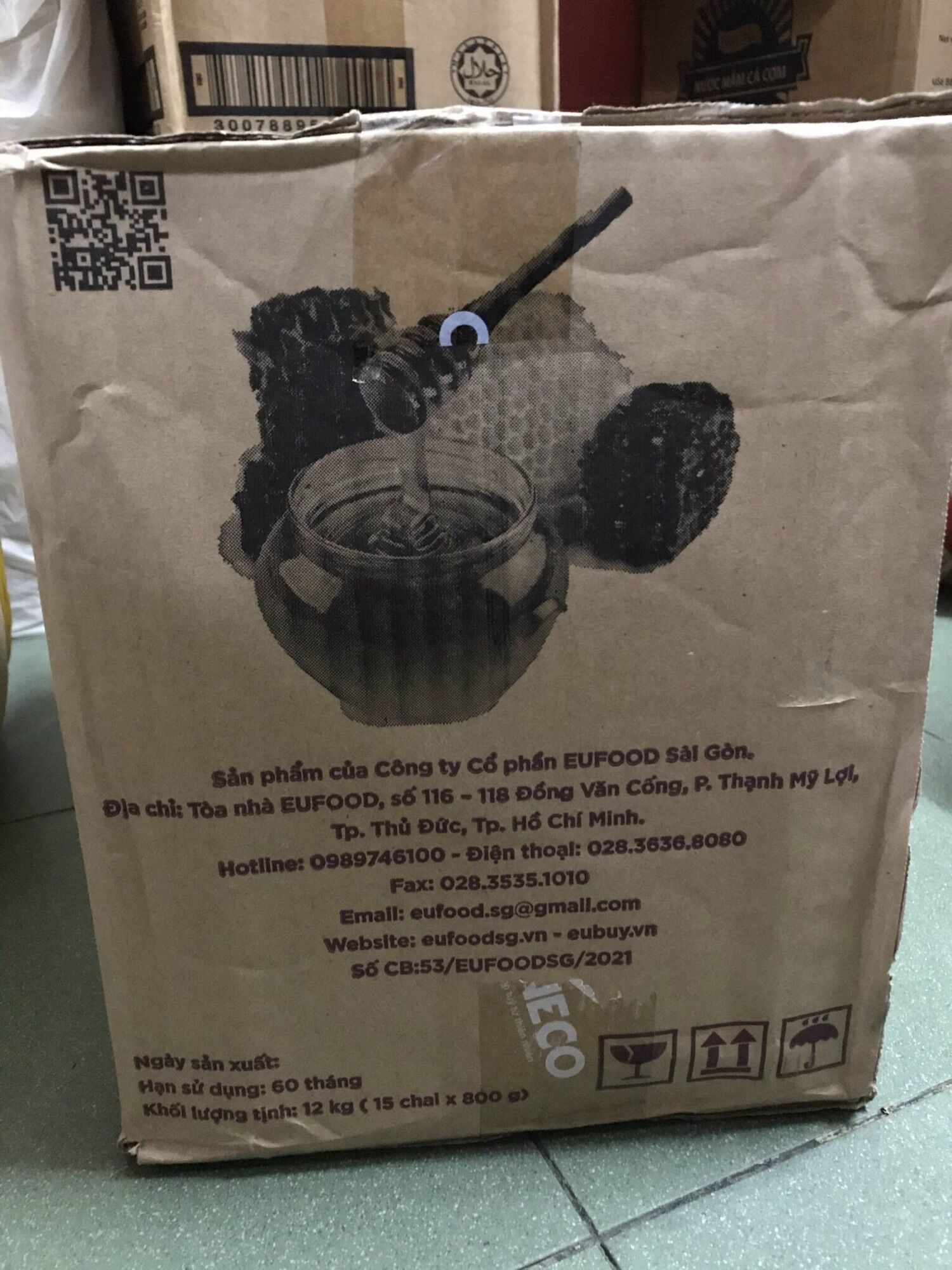 Mật ong hoa rừng Eufood 800gr