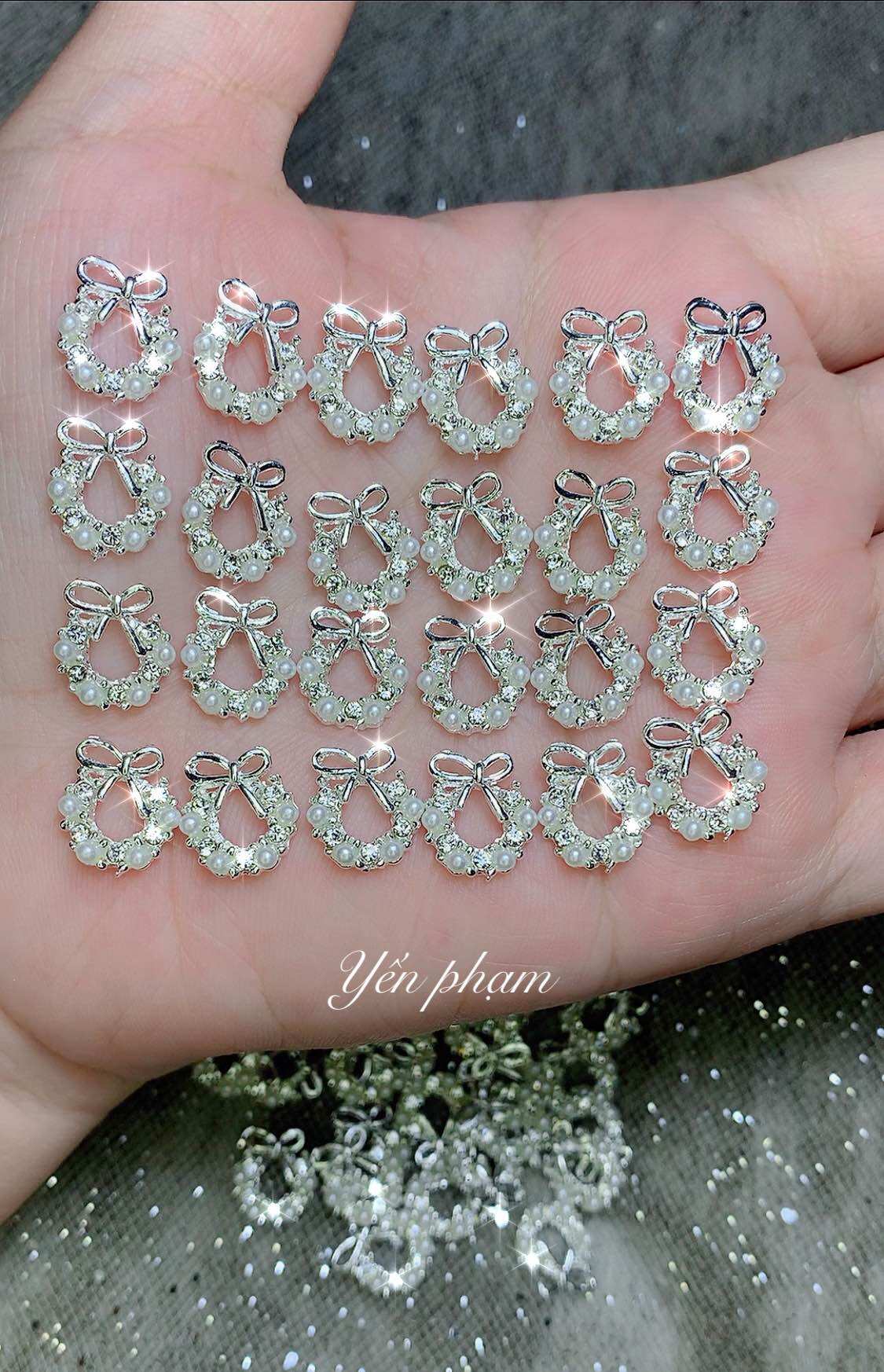 Set 10 charm kiểu trang trí móng móng tay
