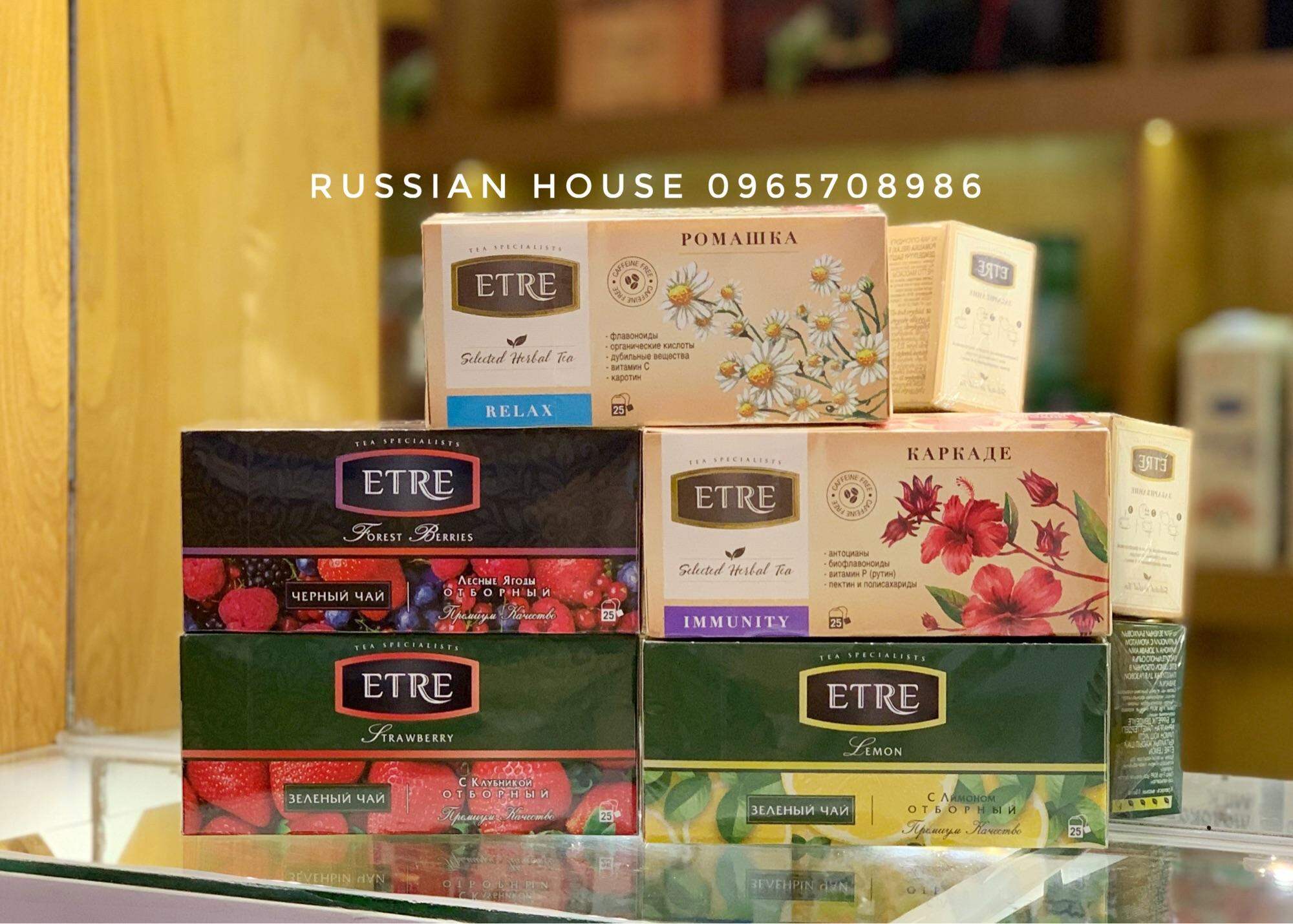 Trà  ETRE vị hoa, quả của Nga/hộp 25 gói