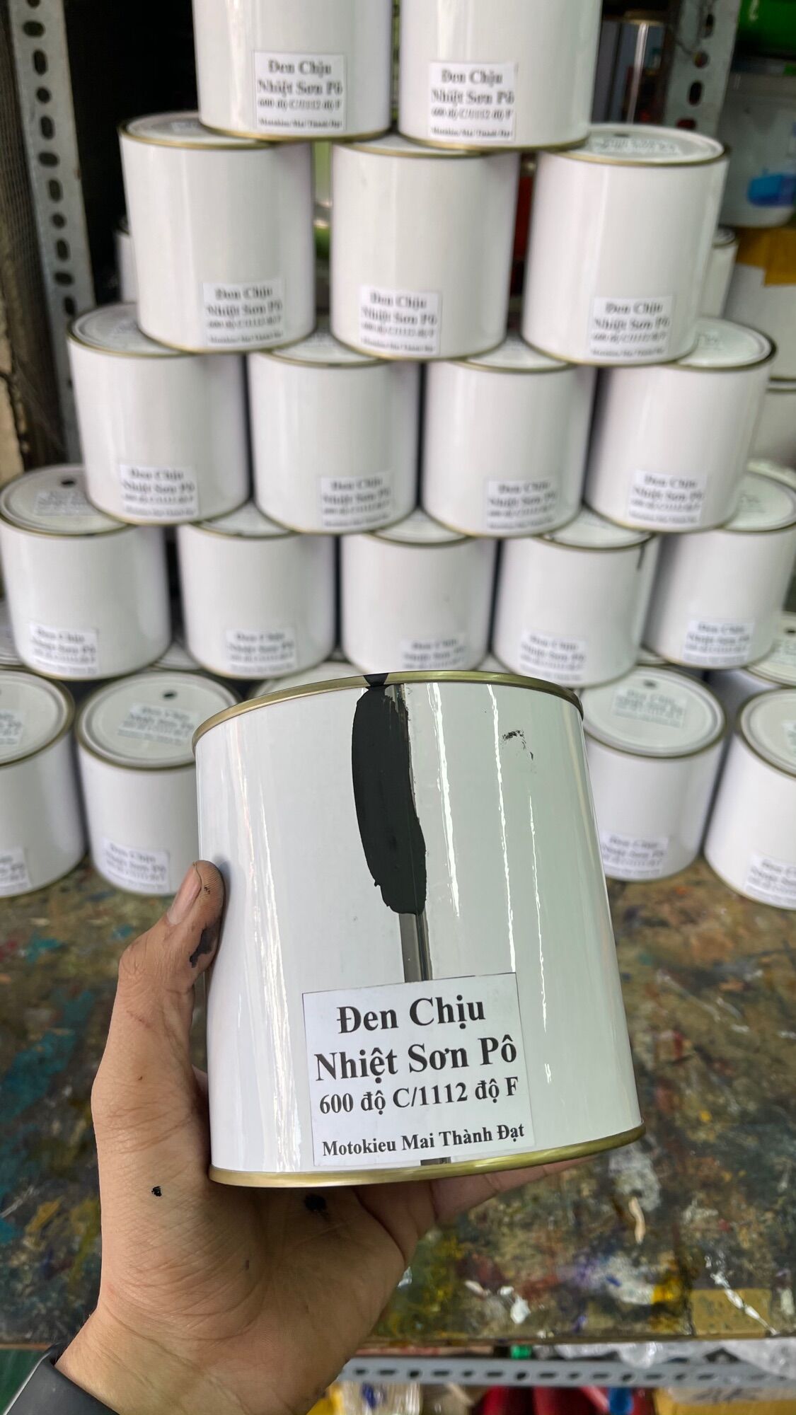 Sơn đen Chống Cháy 800°C-1472°F .Sơn ống pô - lò nướng  ( Sơn oto - Xe Máy )MaiThànhĐạt