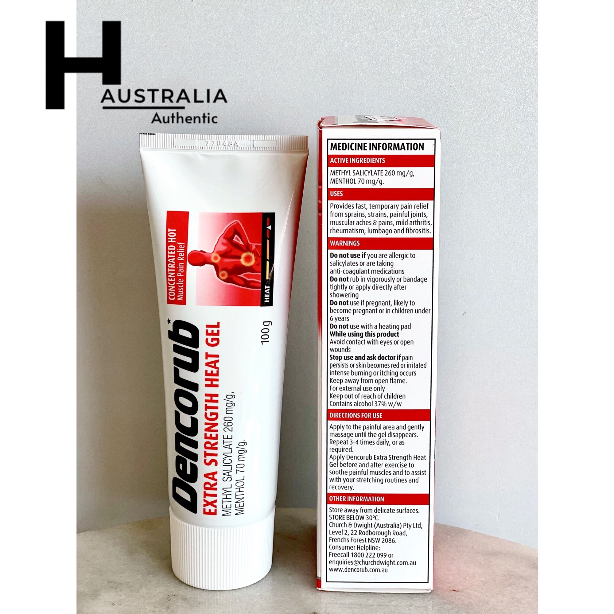 Dầu Xoa Bóp Dencorub Extra Strength Heat Gel 100g