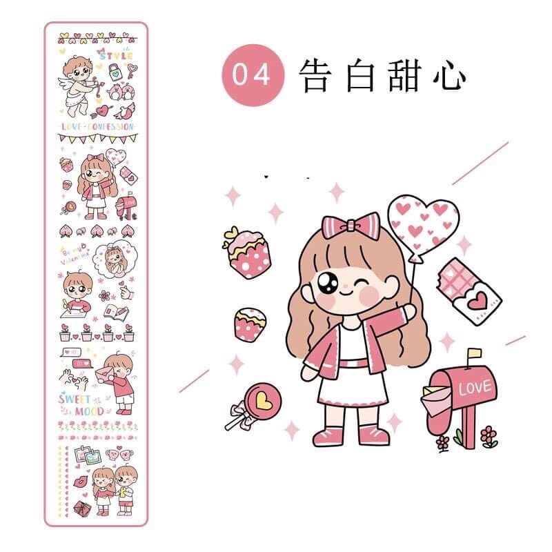 Miếng Dán Sticker Hình Cô Gái Cực Yêu