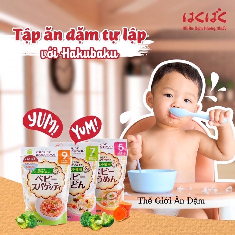 Mì somen tách muối hakubaku cho bé từ 5m 7m 9m